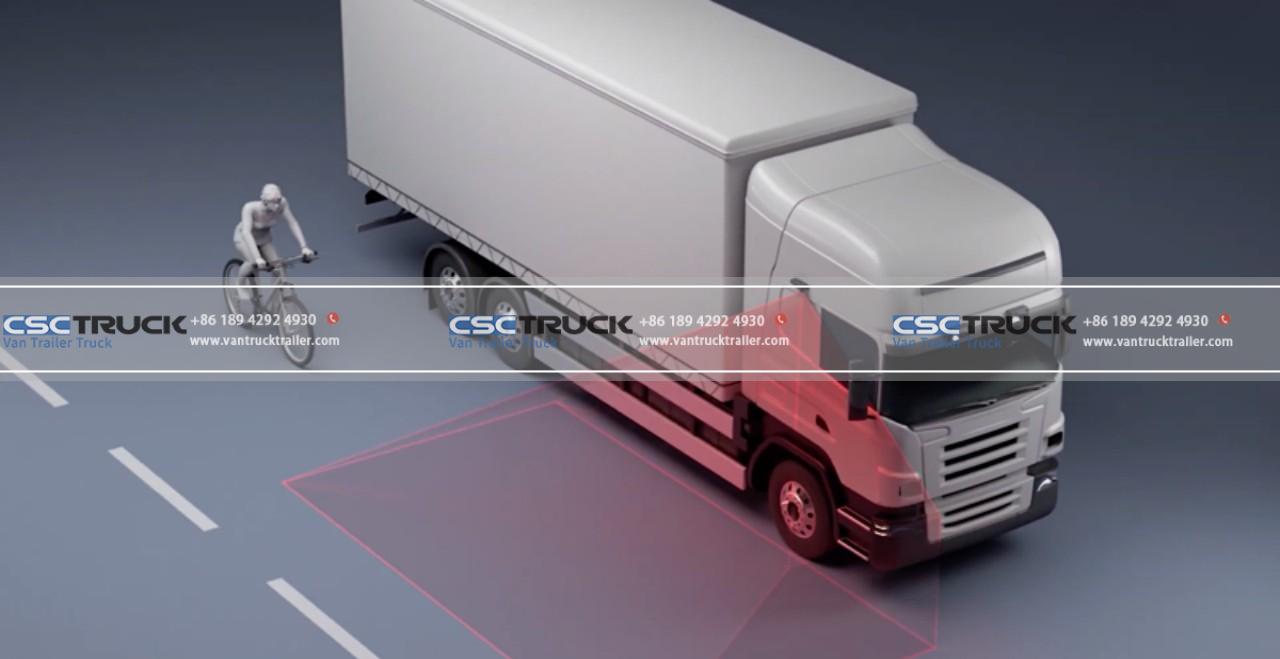 Van and trailer trucks Blind spot monitoring systems