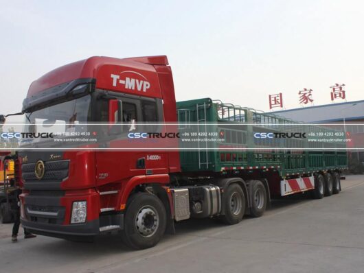 3 Axles Cattle Fence Livestock Carrier Truck