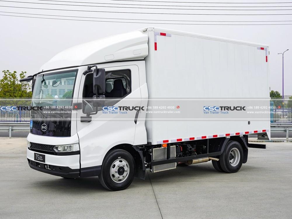 BYD Electric 18 Dry Van Cargo Truck Left BYD Electric 18 Dry Van Cargo Truck Left