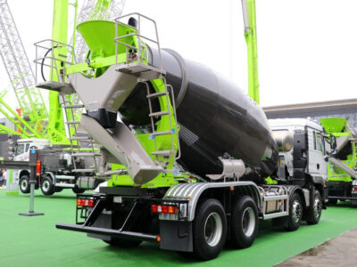 Shacman 8 CBM Concrete Mixer Transport Truck Back Upper View