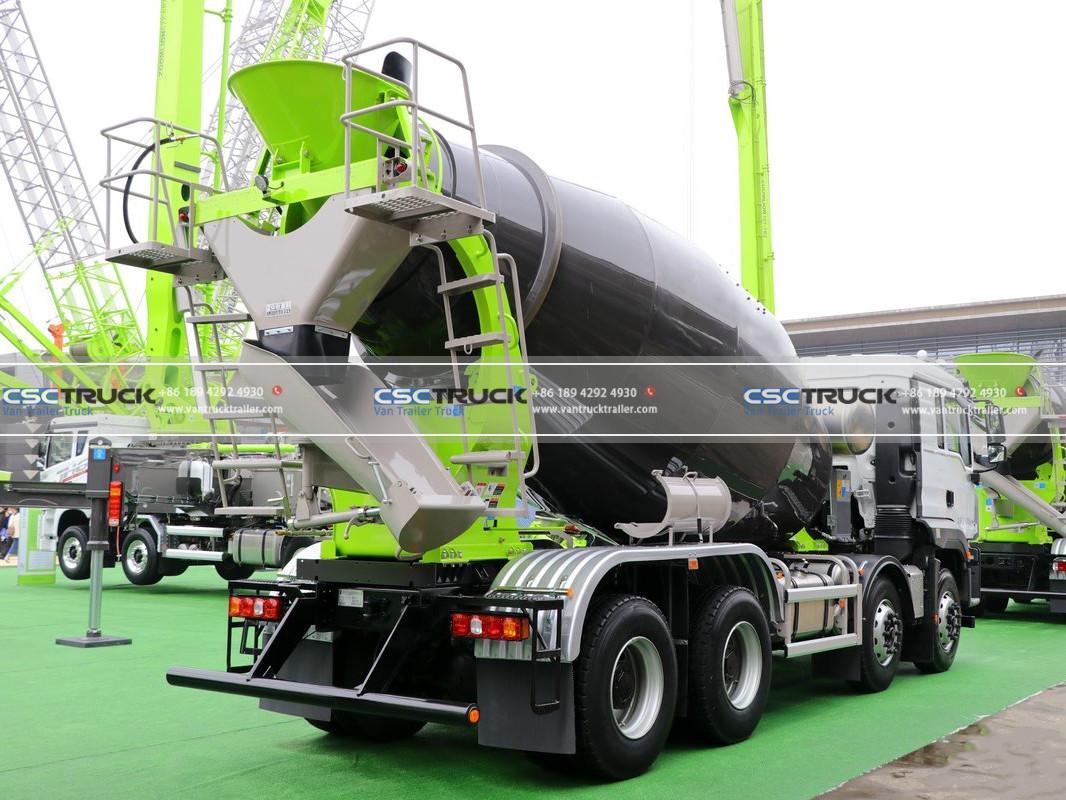 Shacman 8 CBM Concrete Mixer Transport Truck Back Upper View