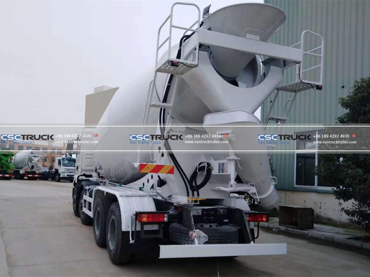 Shacman 8 CBM Concrete Transport Truck Back Side Shacman 8 CBM Concrete Transport Truck Back Side
