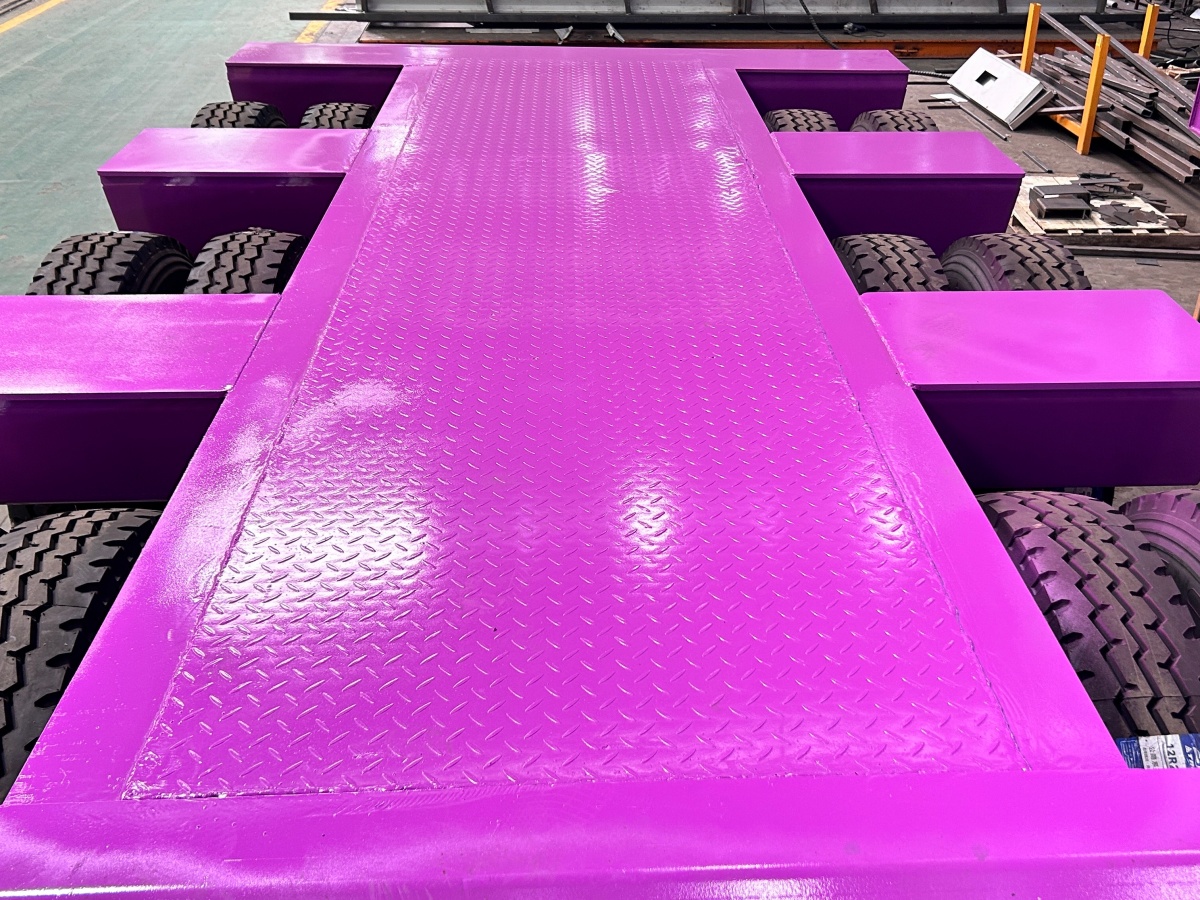 5 80T Hydraulic Gooseneck Detachable Lowboy Trailer